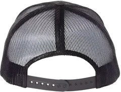 Yupoong 6606 Six Panel Retro Trucker Cap Poseidon Black Black / 6 5/8’’ 7 3/8’’