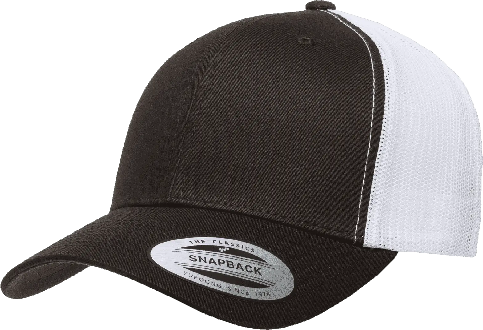 Yupoong 6606T Classics Retro Trucker Cap 2-Tone - Black White - Black White / 6 5/8’’ - 7 5/8’’