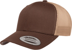 Yupoong 6606T Classics Retro Trucker Cap 2 Tone Brown Khaki Brown Khaki / 6 5/8’’ 7 5/8’’