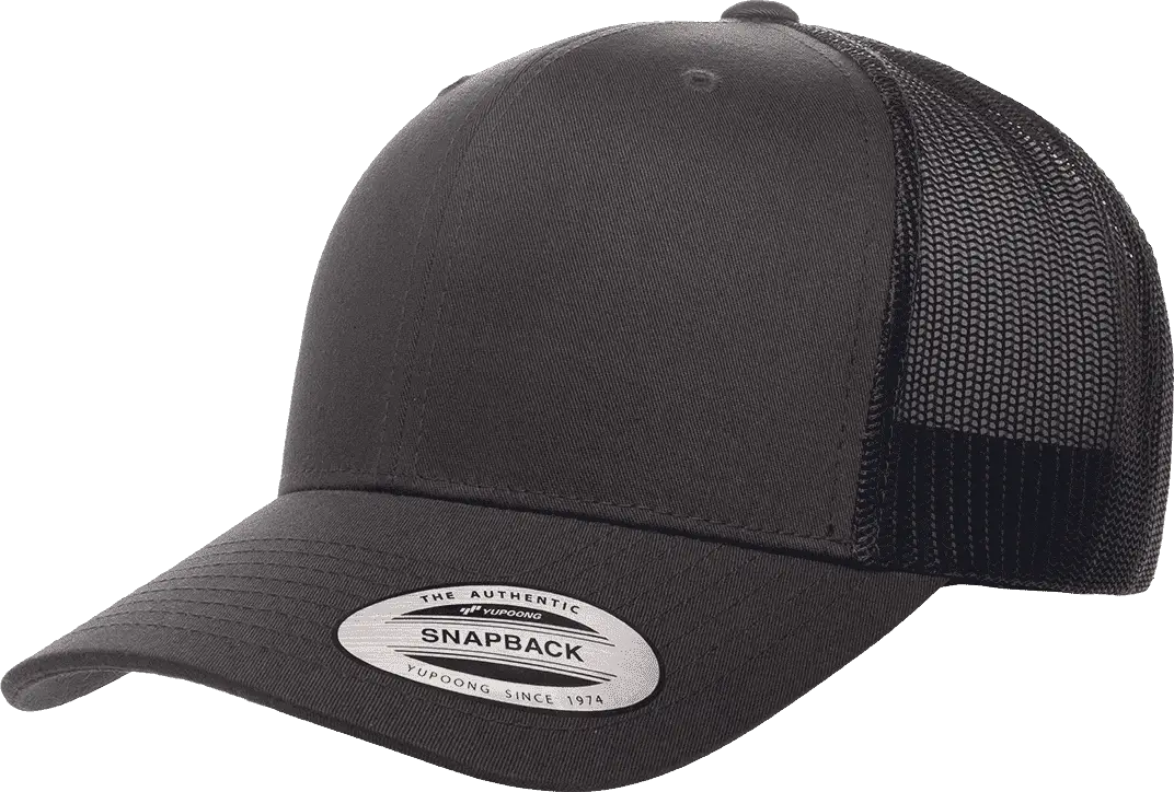Yupoong 6606T Classics Retro Trucker Cap 2 Tone Charcoal Navy Dark Gray Navy / 6 5/8’’ 7 5/8’’