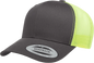 Yupoong 6606T Classics Retro Trucker Cap 2 Tone Charcoal Neon Green Dark Gray Green / 6 5/8’’ 7 5/8’’