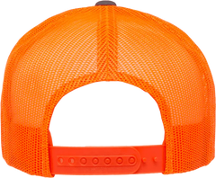Yupoong 6606T Classics Retro Trucker Cap 2-Tone - Charcoal Neon Orange - Dark Gray Orange / 6 5/8’’ - 7 5/8’’