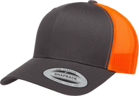 Yupoong 6606T Classics Retro Trucker Cap 2 Tone Charcoal Neon Orange Dark Gray Orange / 6 5/8’’ 7 5/8’’