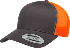 Yupoong 6606T Classics Retro Trucker Cap 2-Tone - Charcoal Neon Orange - Dark Gray Orange / 6 5/8’’ - 7 5/8’’