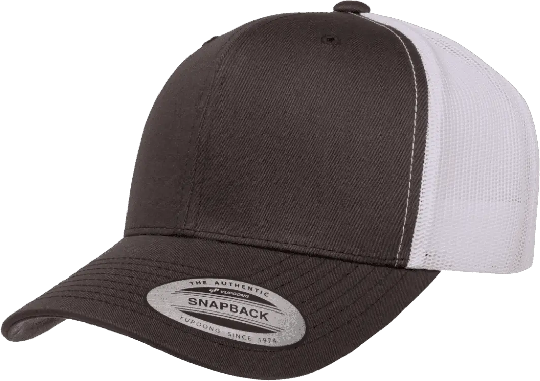 Yupoong 6606T Classics Retro Trucker Cap 2 Tone Charcoal White Dark Gray White / 6 5/8’’ 7 5/8’’