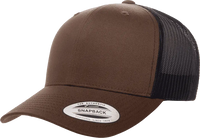 Yupoong 6606T Classics Retro Trucker Cap 2 Tone Coyote Brown Black Brown / 6 5/8’’ 7 5/8’’