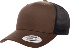 Yupoong 6606T Classics Retro Trucker Cap 2 Tone Coyote Brown Black Brown / 6 5/8’’ 7 5/8’’