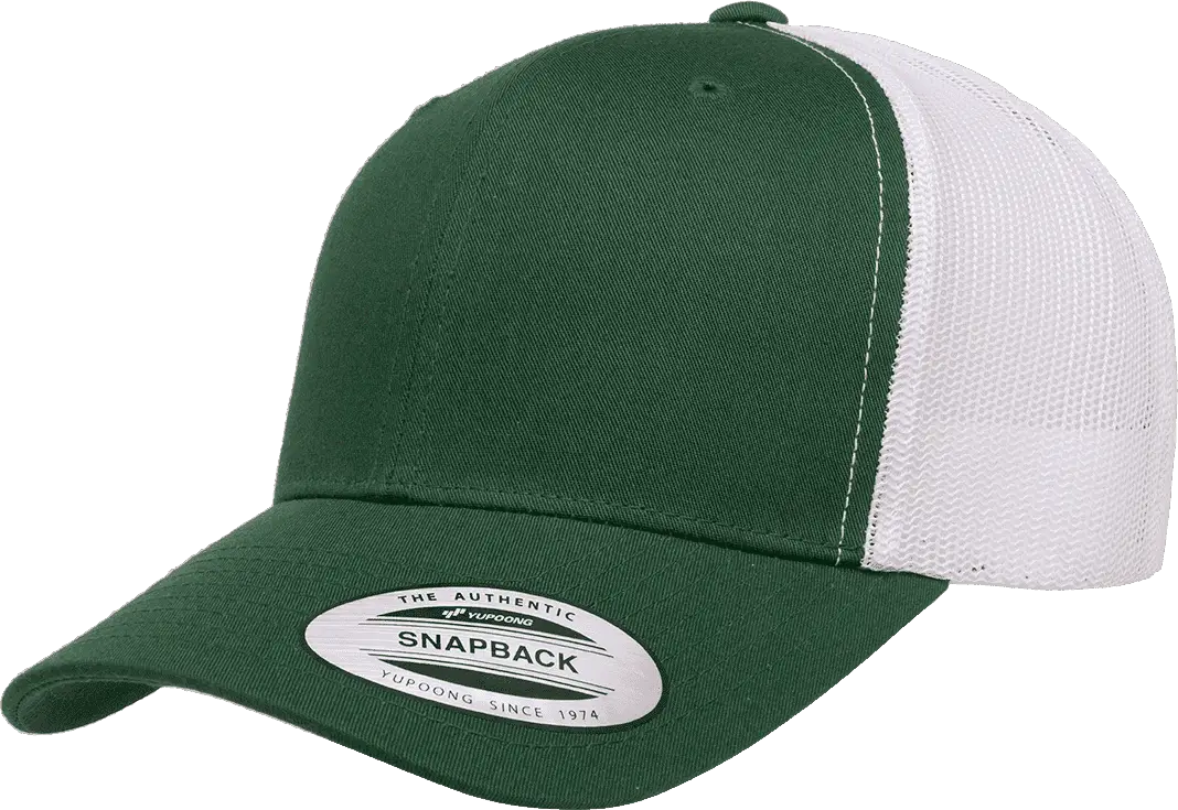 Yupoong 6606T Classics Retro Trucker Cap 2 Tone Evergreen White Forest White / 6 5/8’’ 7 5/8’’