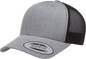 Yupoong 6606T Classics Retro Trucker Cap 2-Tone - Heather Black - Gray Black / 6 5/8’’ - 7 5/8’’