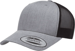 Yupoong 6606T Classics Retro Trucker Cap 2-Tone - Heather Black - Gray Black / 6 5/8’’ - 7 5/8’’