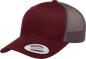 Yupoong 6606T Classics Retro Trucker Cap 2 Tone Maroon Gray Maroon Gray / 6 5/8’’ 7 5/8’’