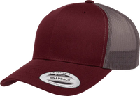 Yupoong 6606T Classics Retro Trucker Cap 2 Tone Maroon Gray Maroon Gray / 6 5/8’’ 7 5/8’’