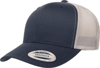 Yupoong 6606T Classics Retro Trucker Cap 2-Tone - Navy Silver - Navy Light Gray / 6 5/8’’ - 7 5/8’’