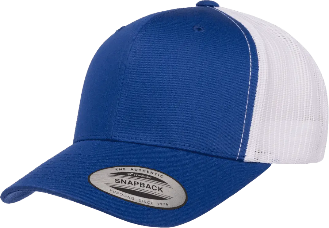 Yupoong 6606T Classics Retro Trucker Cap 2 Tone Royal White Royal White / 6 5/8’’ 7 5/8’’