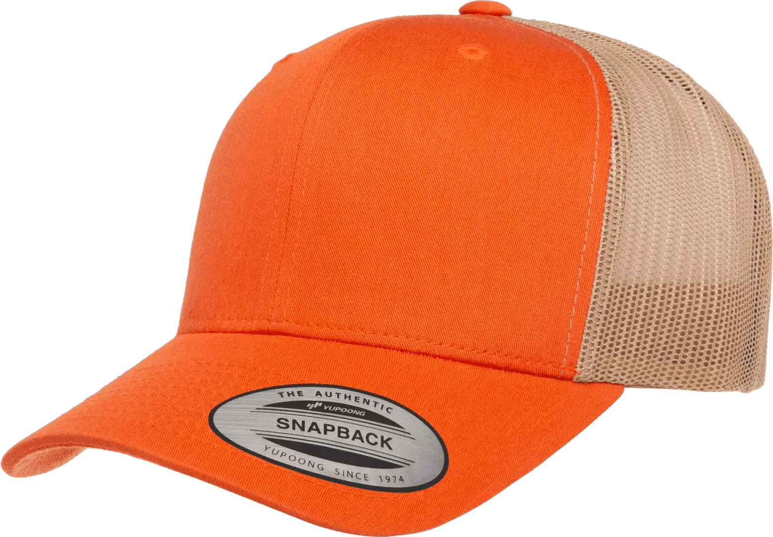 Yupoong 6606T Classics Retro Trucker Cap 2 Tone Rust Orange Khaki Burnt Orange Khaki / 6 5/8’’ 7 5/8’’