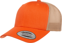 Yupoong 6606T Classics Retro Trucker Cap 2 Tone Rust Orange Khaki Burnt Orange Khaki / 6 5/8’’ 7 5/8’’