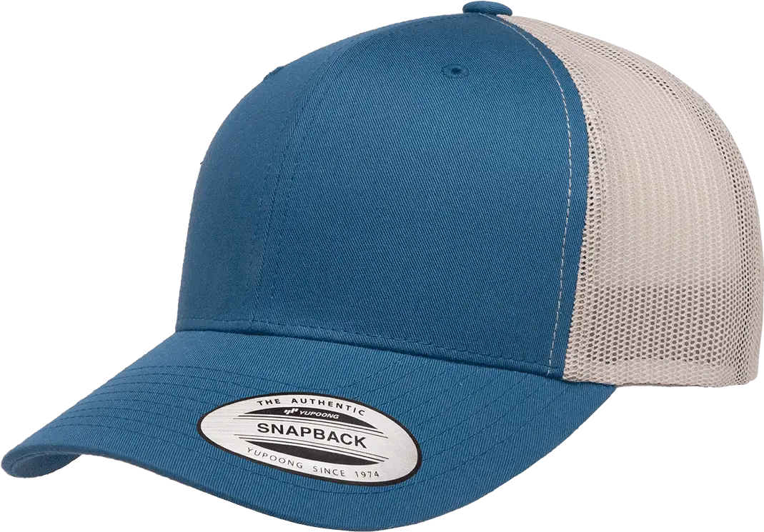 Yupoong 6606T Classics Retro Trucker Cap 2 Tone Steel Blue Silver Blue Light Gray / 6 5/8’’ 7 5/8’’