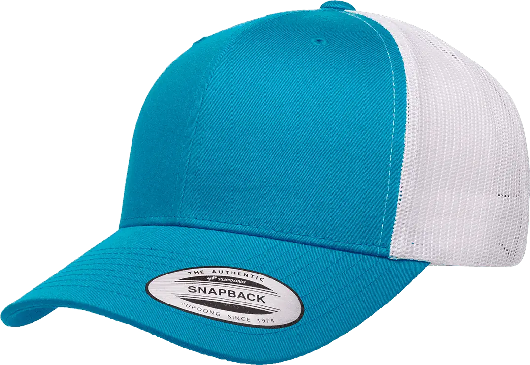 Yupoong 6606T Classics Retro Trucker Cap 2 Tone Turquoise White Turquoise White / 6 5/8’’ 7 5/8’’