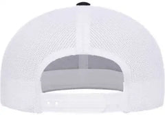 Yupoong 6609 Retro High Profile Trucker Cap - Black White - Black White / One Size Fits Most