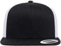 Yupoong 6609 Retro High Profile Trucker Cap - Black White - Black White / One Size Fits Most