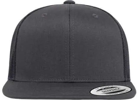 Yupoong 6609 Retro High Profile Trucker Cap - Charcoal - Dark Gray / One Size Fits Most