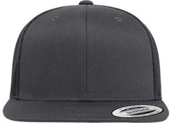 Yupoong 6609 Retro High Profile Trucker Cap - Charcoal - Dark Gray / One Size Fits Most