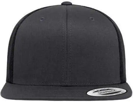 Yupoong 6609 Retro High Profile Trucker Cap - Charcoal Black - Dark Gray Black / One Size Fits Most