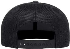 Yupoong 6609 Retro High Profile Trucker Cap - Charcoal Black - Dark Gray Black / One Size Fits Most